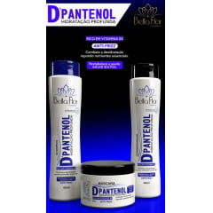 KIT DPANTENOL BELLA FLOR - 1 SHAMPOO + 1 CONDICIONADOR + 1 MÁSCARAS